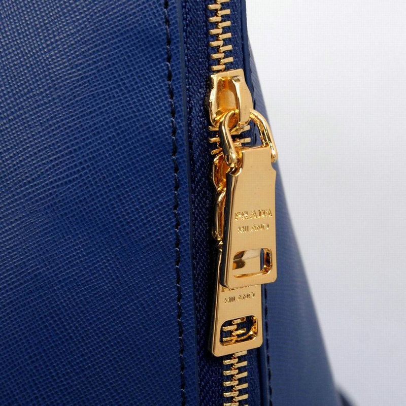 2014 Prada Saffiano Calf Leather Two Handle Bag BL0837 royablue - Click Image to Close